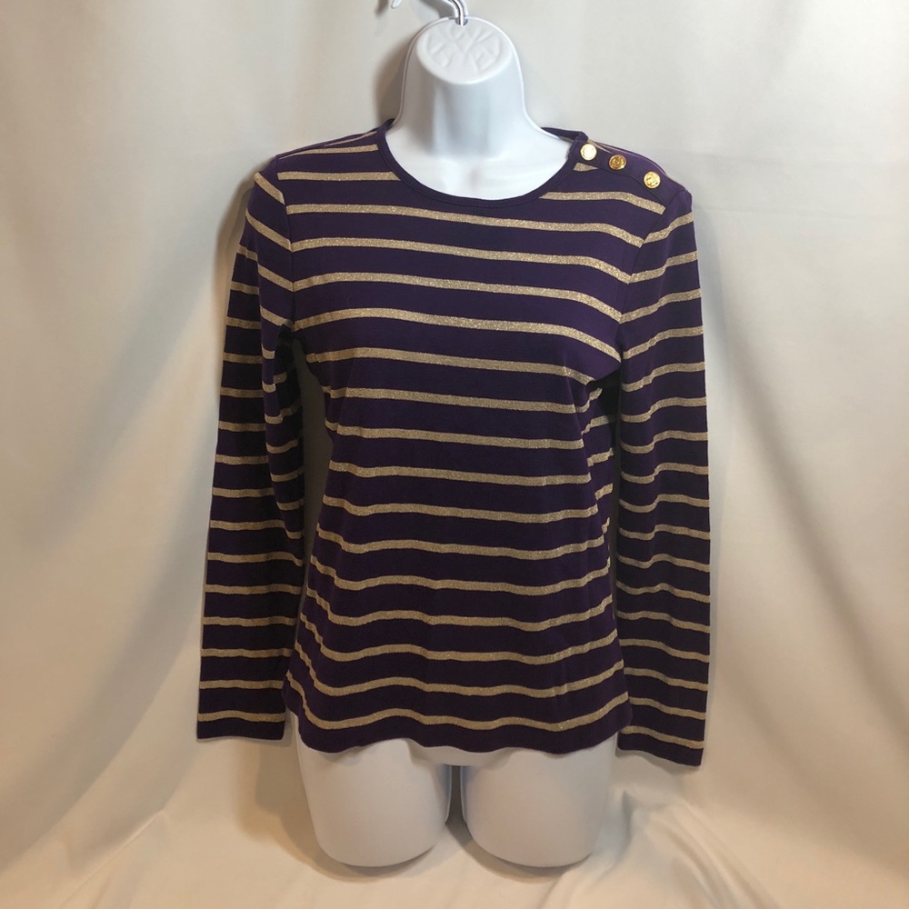 EUC Lauren Ralph Lauren Striped Top Size Small